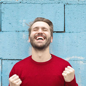 happy male profile