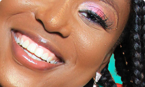 smilling female profile